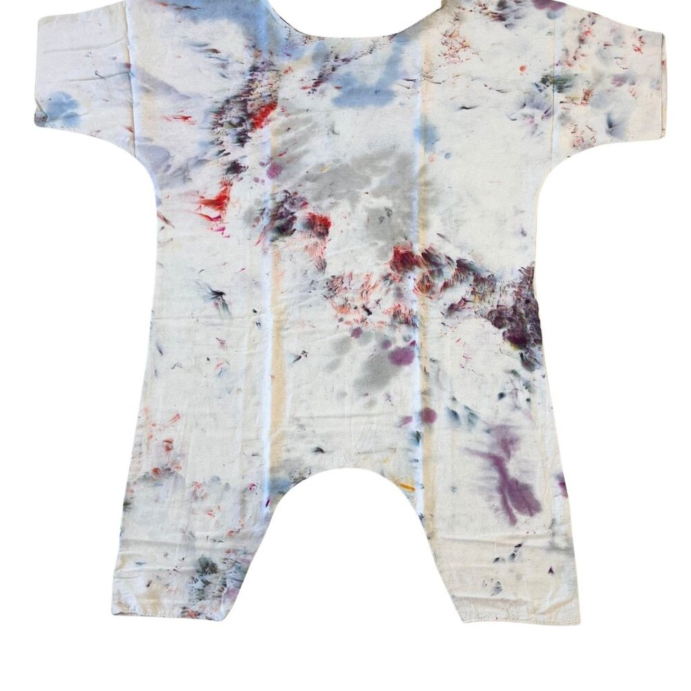 Jess Feury Hand-Painted RAW SILK Jumpsuit  • Artisan One-of-a-Kind • OS